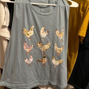 Next Level Stonewash Denim XL Chicken Muscle Tank